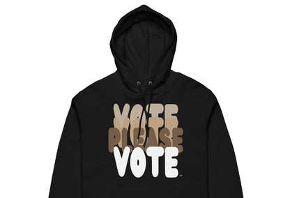 Please Vote in Brown Premium Unisex Hoodie -  Available in Assorted Colors