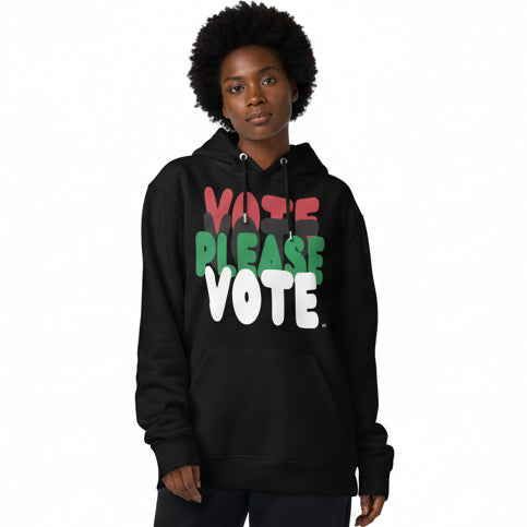 Please Vote in Black Premium Unisex Hoodie - The APWT Gift Shop