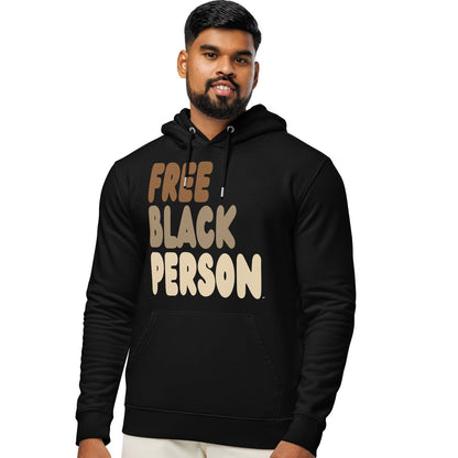Free Black Person Premium Unisex Hoodie - The APWT Gift Shop