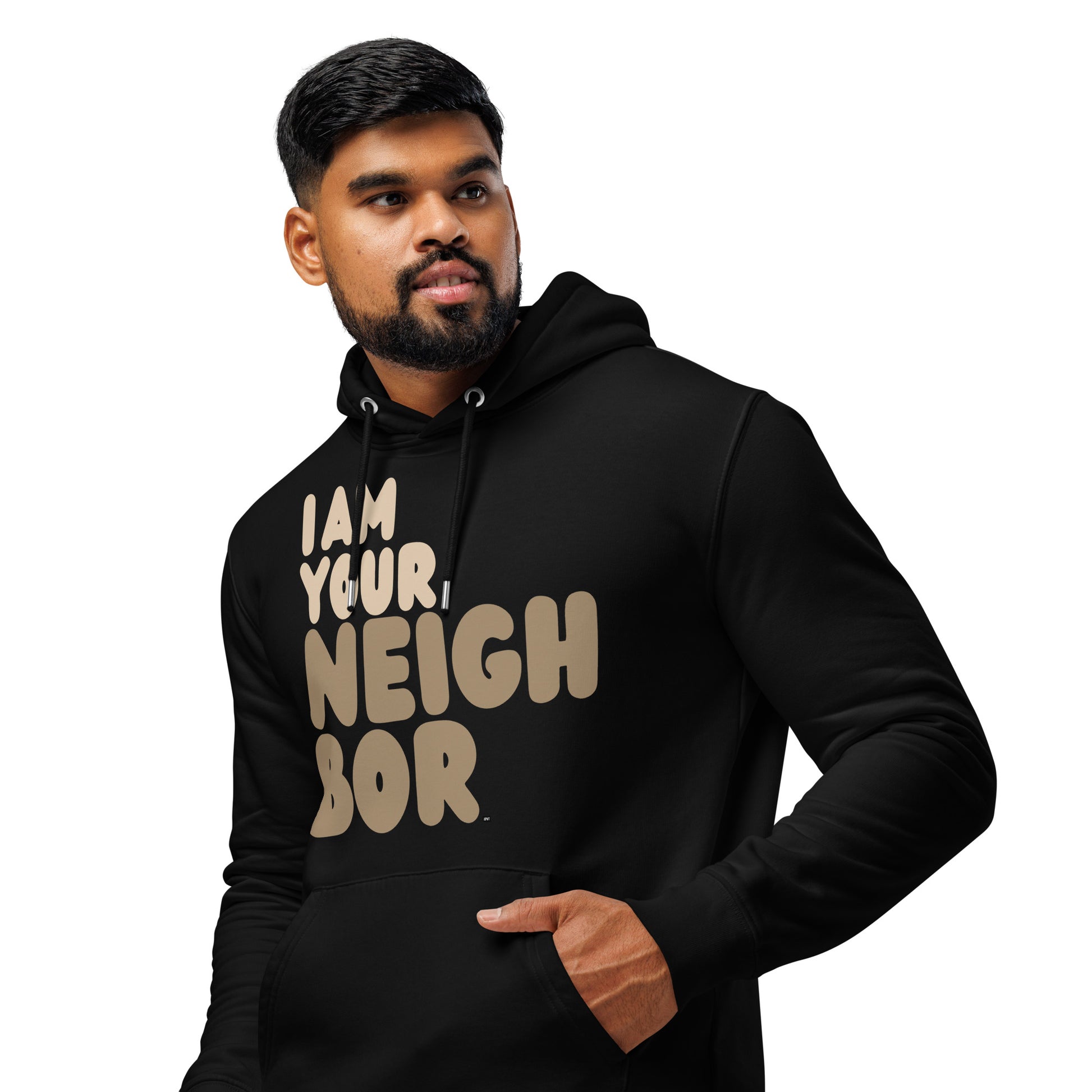 I Am Your Neighbor in Brown Premium Unisex Hoodie - The APWT Gift Shop