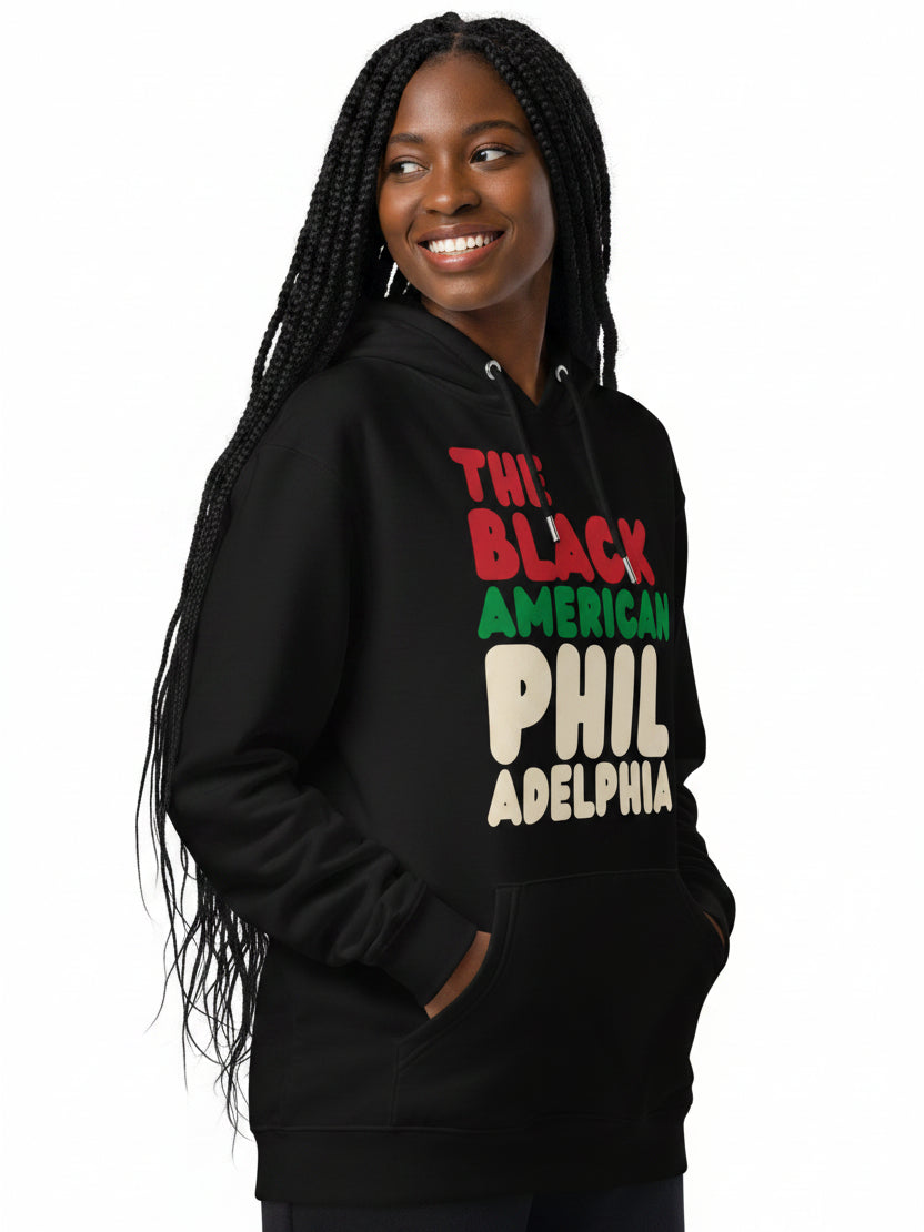 The Black American Philadelphia Premium Unisex Hoodie - The APWT Gift Shop