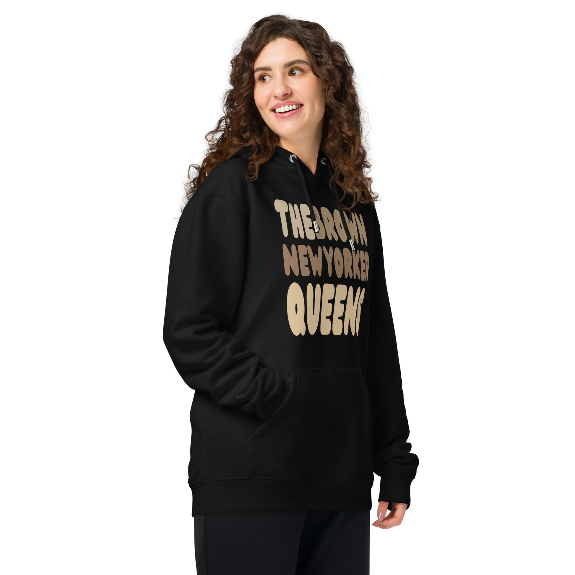 The Brown new Yorker Queens Premium Unisex Hoodie - The APWT Gift Shop