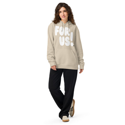 For Us in Beige and White Premium Unisex Hoodie - The APWT Gift Shop