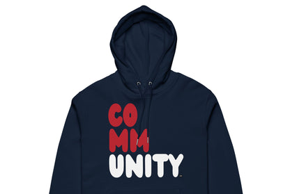 The APWT Gift Shop's Community Fracture Premium Unisex Hoodie from the Community Collection and the Premium Basics Collection - Front Close-Up