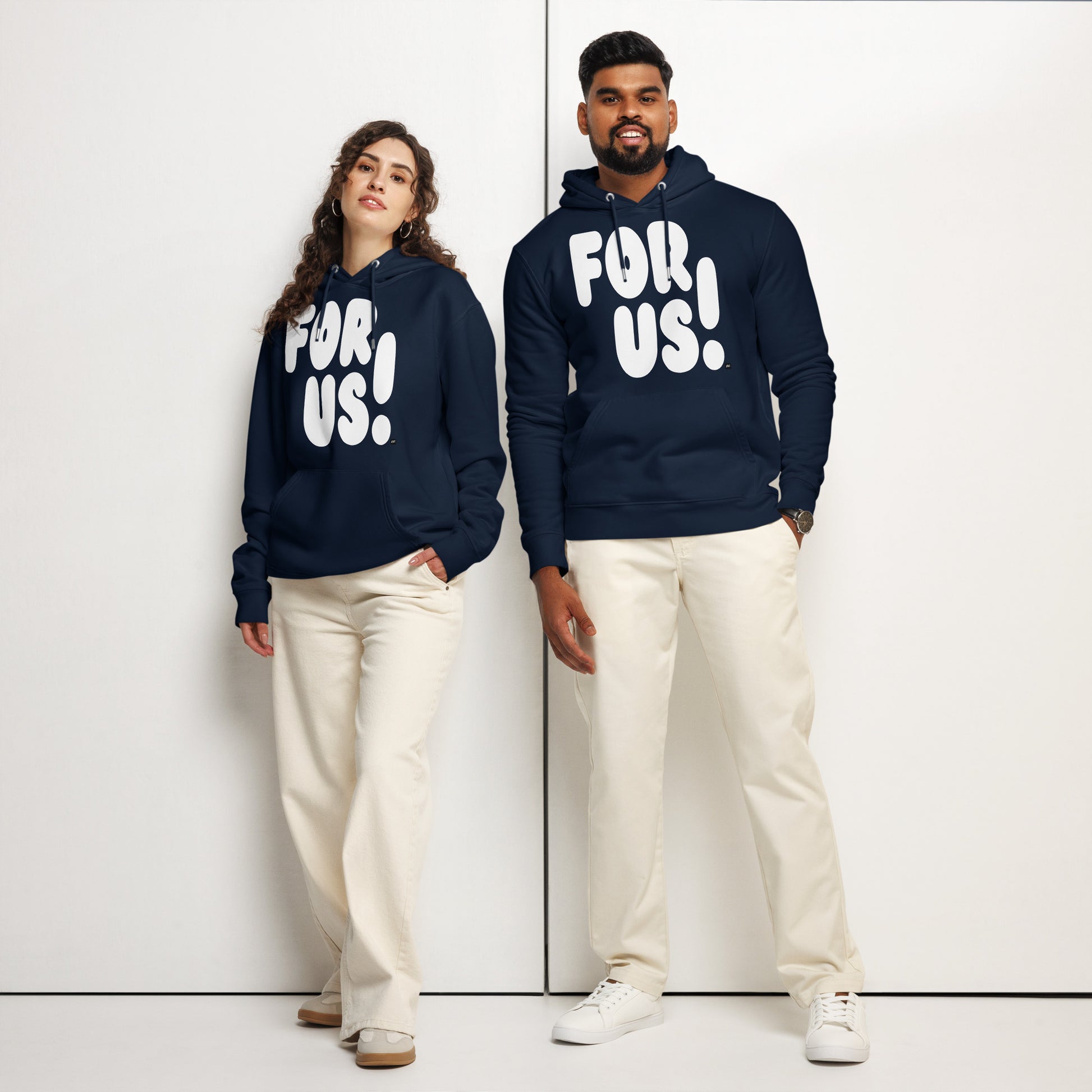 For Us in Blue and White Premium Unisex Hoodie - The APWT Gift Shop