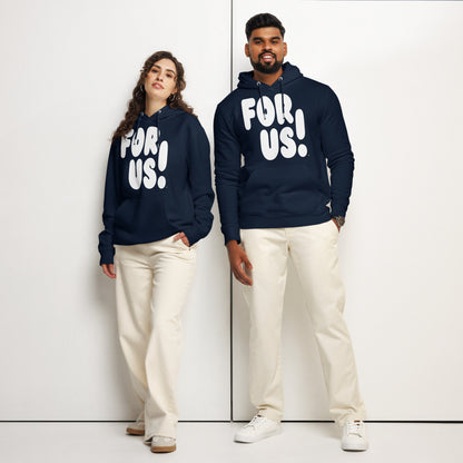 For Us in Blue and White Premium Unisex Hoodie - The APWT Gift Shop