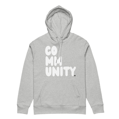 Community in Grey and White Premium Unisex Hoodie - The APWT Gift Shop
