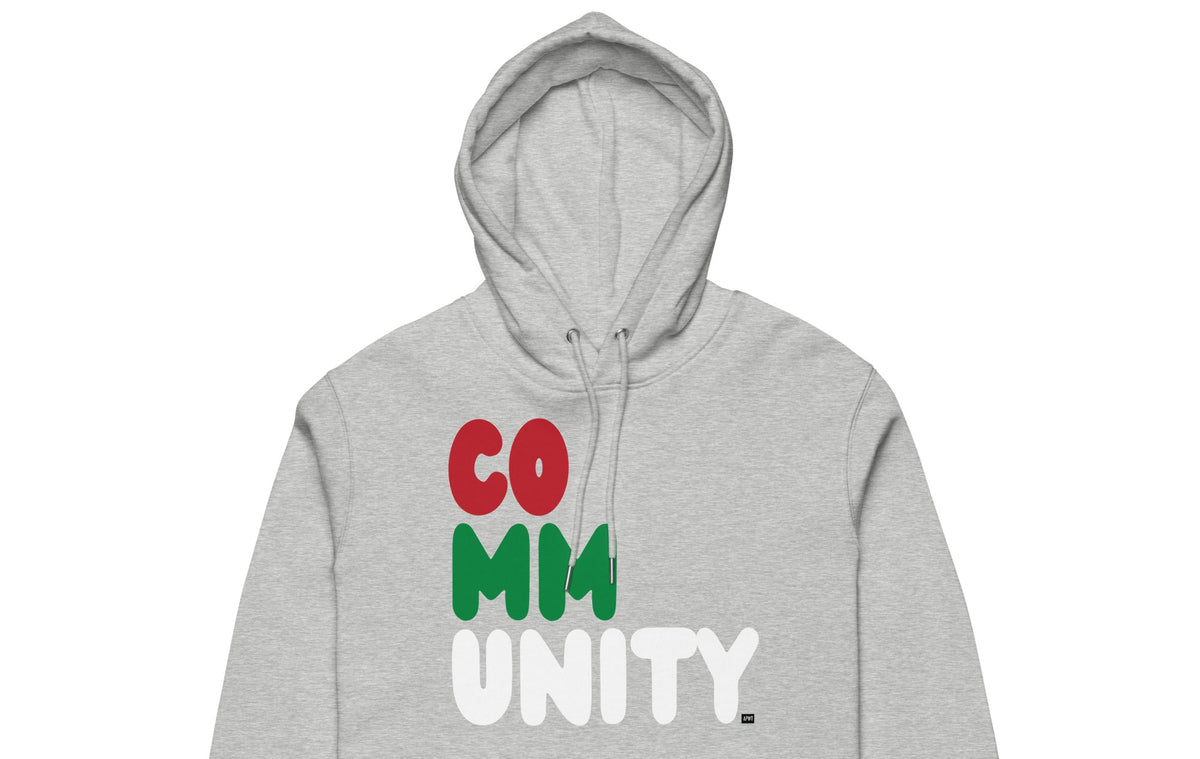 The APWT Gift Shop's Holiday Community Premium Unisex Hoodie from the Community Collection and the APWT Holiday Shop - Close-Up