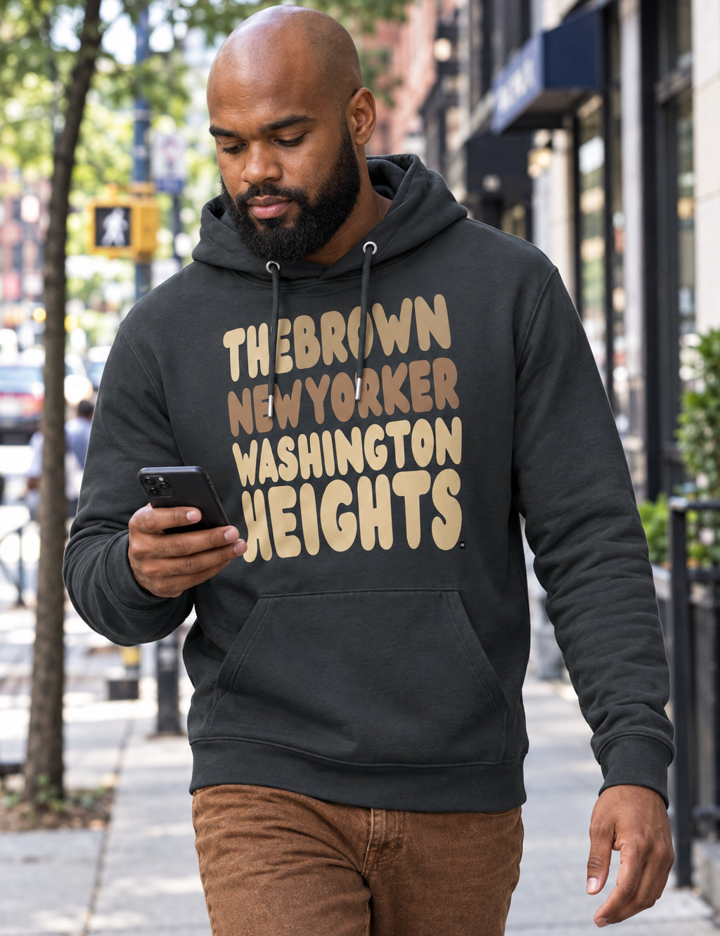 The Brown New Yorker Washington Heights Premium Unisex Hoodie - Available in Assorted Colors
