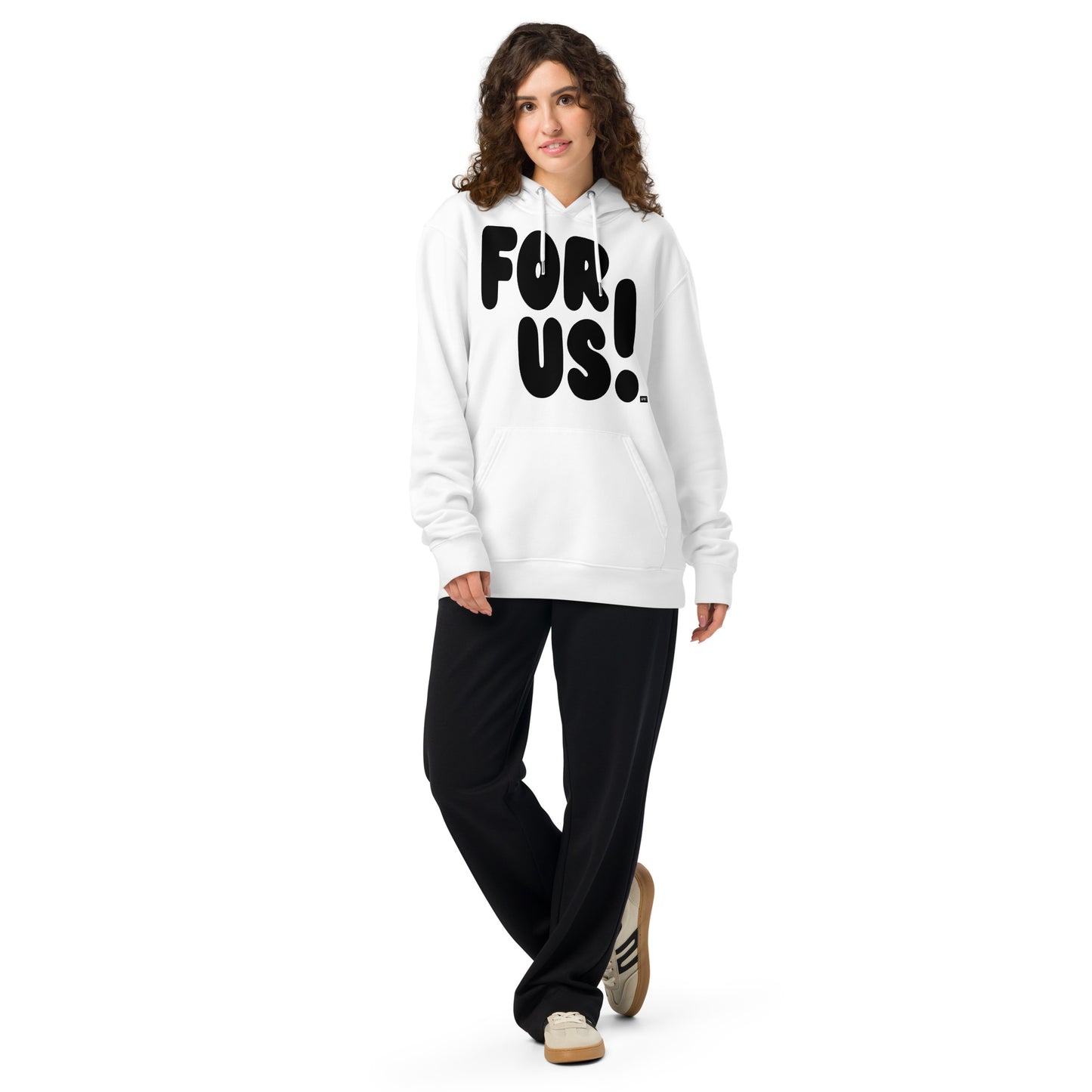 For Us in Black and White Premium Unisex White Hoodie - The APWT Gift Shop