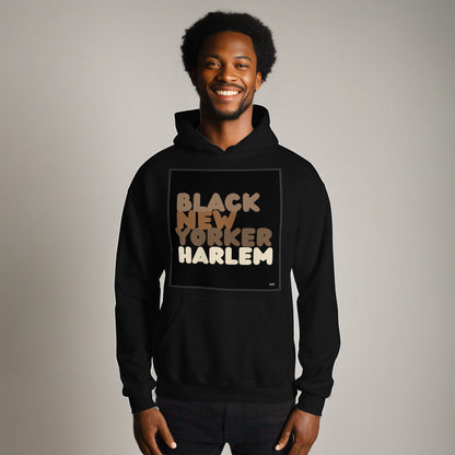 Black New Yorker Harlem Unisex Hoodie - Available in Assorted Colors