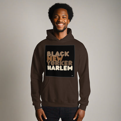 Black New Yorker Harlem Unisex Hoodie - Available in Assorted Colors