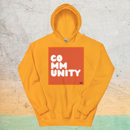 A Community in Tangerine Unisex Hoodie - Available in Assorted Colors