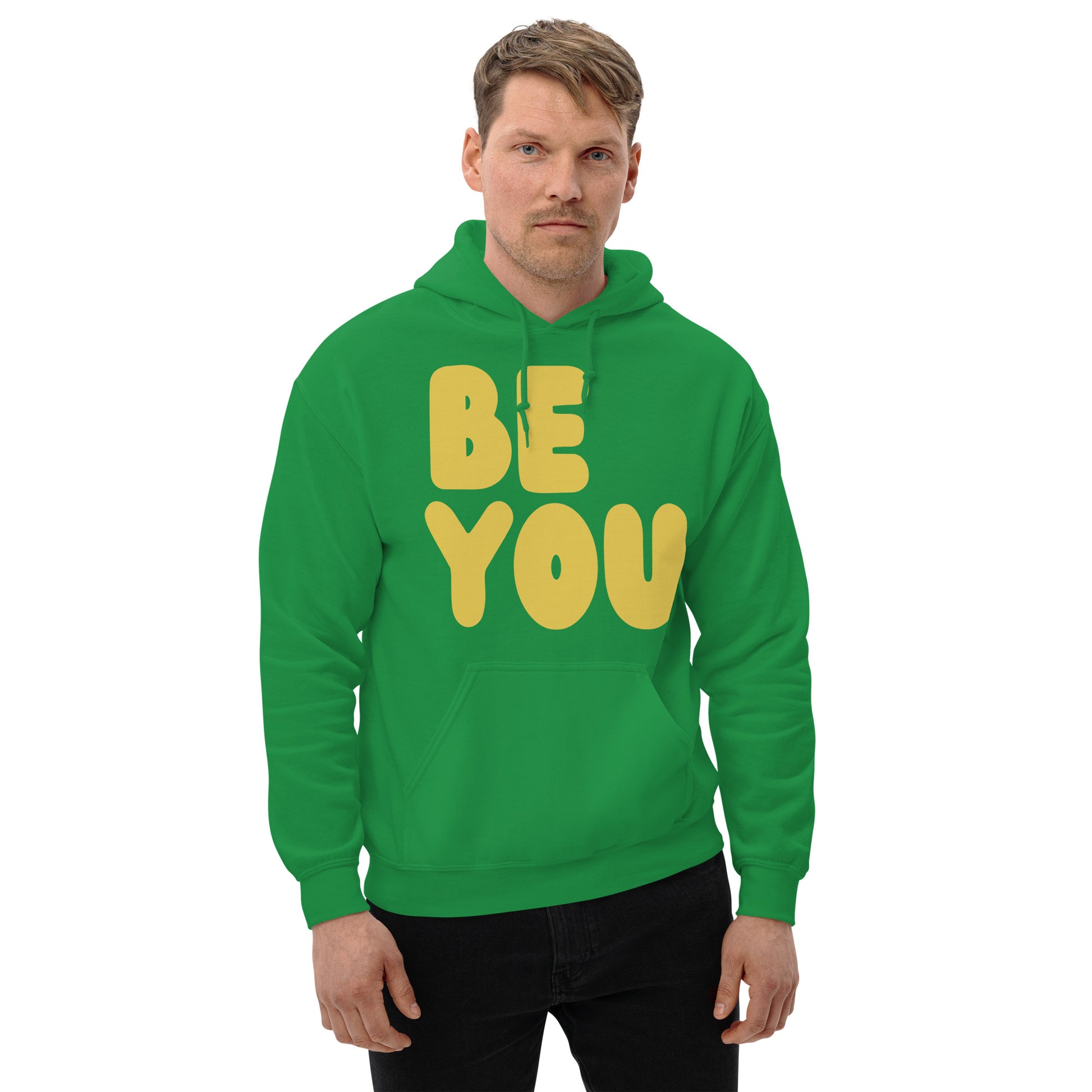 Be You in Green and Yellow Unisex Hoodie - The APWT Gift Shop
