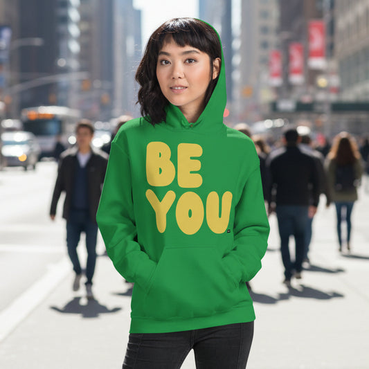 Be You in Green and Yellow Unisex Hoodie - The APWT Gift Shop