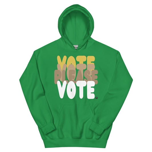 Please Vote in Green Spaces Unisex Hoodie from the APWT Gift Shop -  Vote Advocacy Sweatshirt
