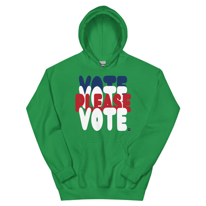 APWT Gift Shop's Please Vote Unisex Hoodie from the APWT Vote Shop in Green