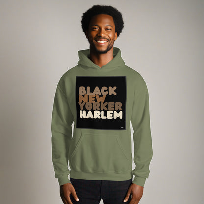 Black New Yorker Harlem Unisex Hoodie - Available in Assorted Colors