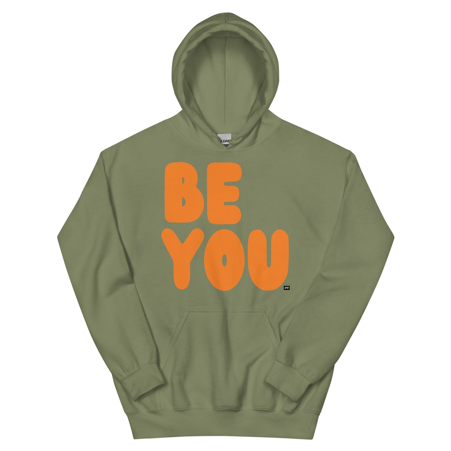 Be You in Olive Green and Orange Unisex Hoodie - The APWT Gift Shop
