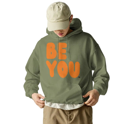 Be You in Olive Green and Orange Unisex Hoodie - The APWT Gift Shop