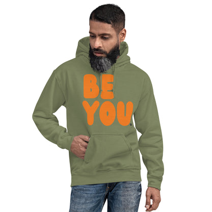 Be You in Olive Green and Orange Unisex Hoodie - The APWT Gift Shop