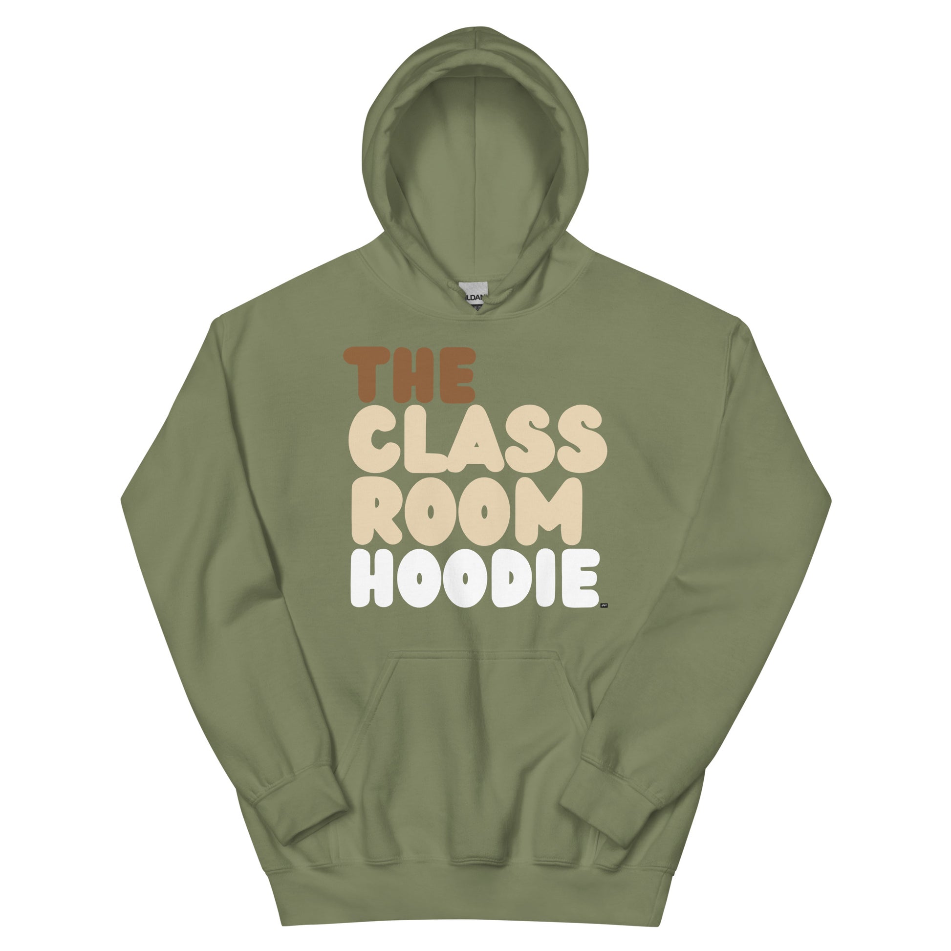 The APWT Gift Shop's the Classroom Hoodie Unisex Hoodie from the Day in the Life Collection in Olive Green