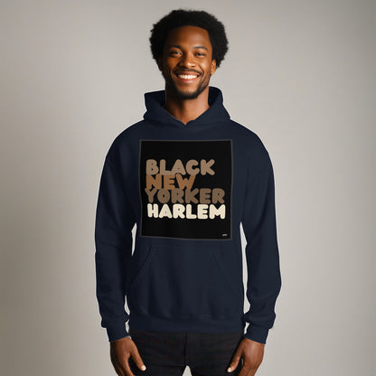 Black New Yorker Harlem Unisex Hoodie - Available in Assorted Colors