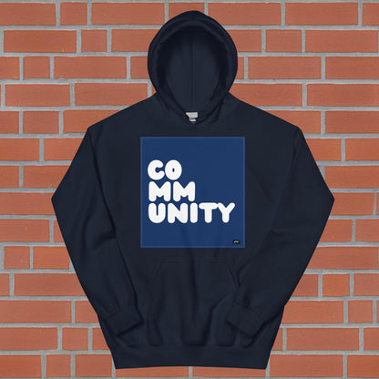 A Community in Dark Blue Unisex Hoodie - Available in Assorted Colors