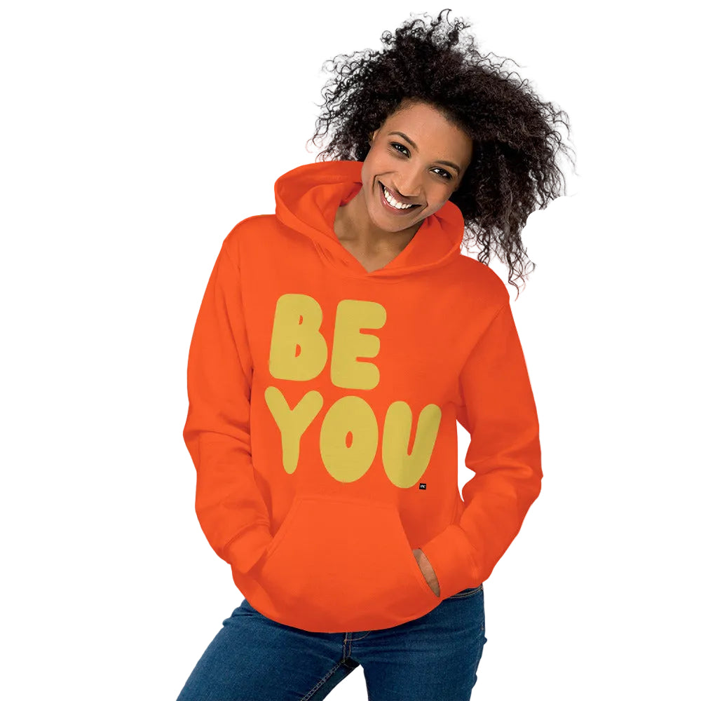 Be You in Orange and Yellow Unisex Hoodie - The APWT Gift Shop