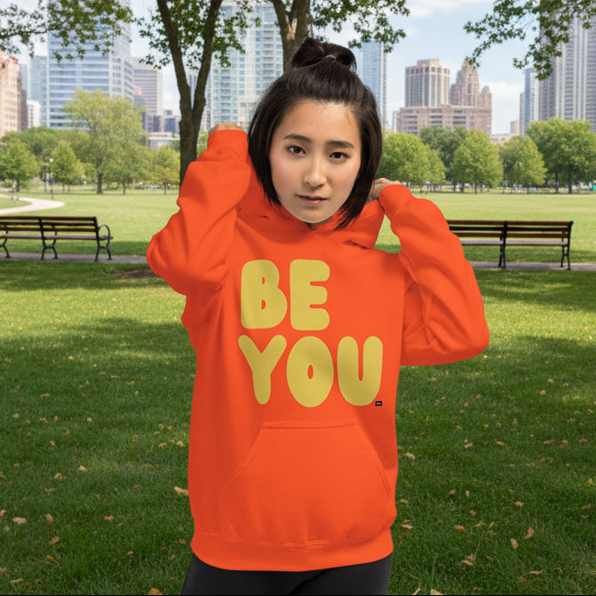Be You in Orange and Yellow Unisex Hoodie - The APWT Gift Shop