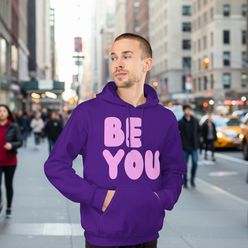 Be You in Purple and Pink Unisex Hoodie - The APWT Gift Shop
