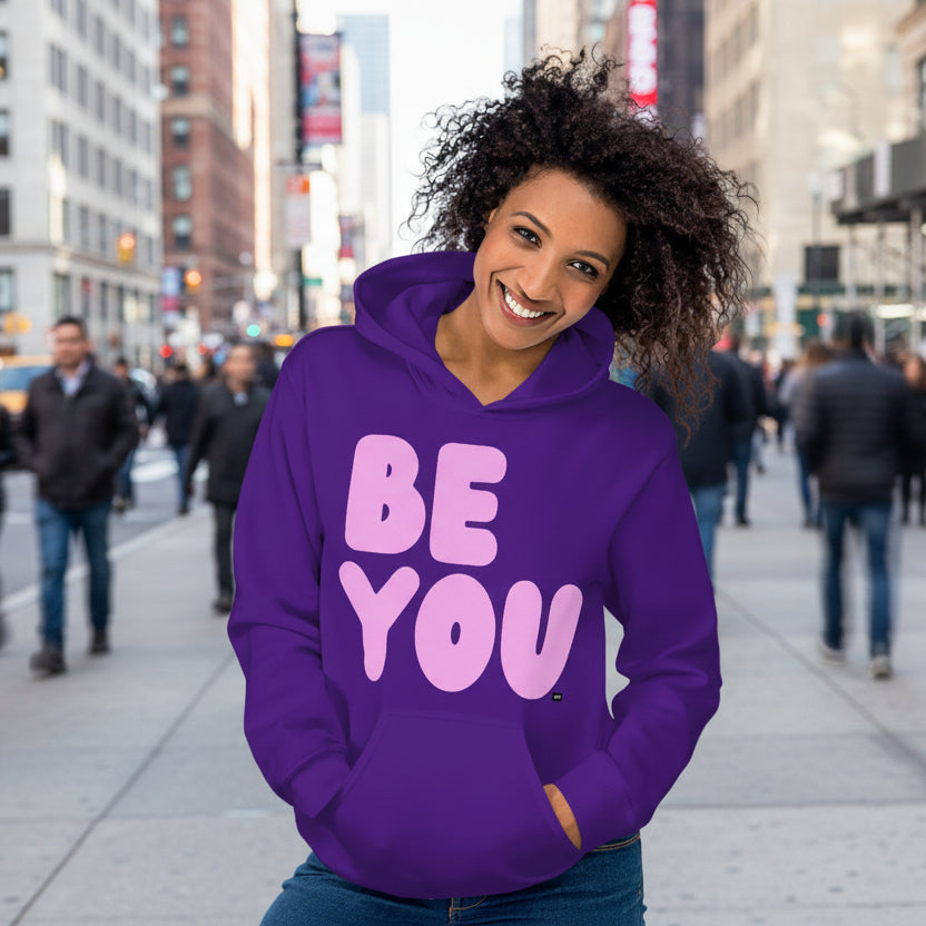 Be You in Purple and Pink Unisex Hoodie - The APWT Gift Shop