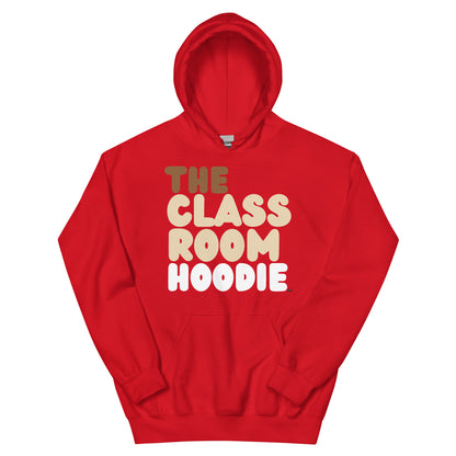 The APWT Gift Shop's the Classroom Hoodie Unisex Hoodie from the Day in the Life Collection in red