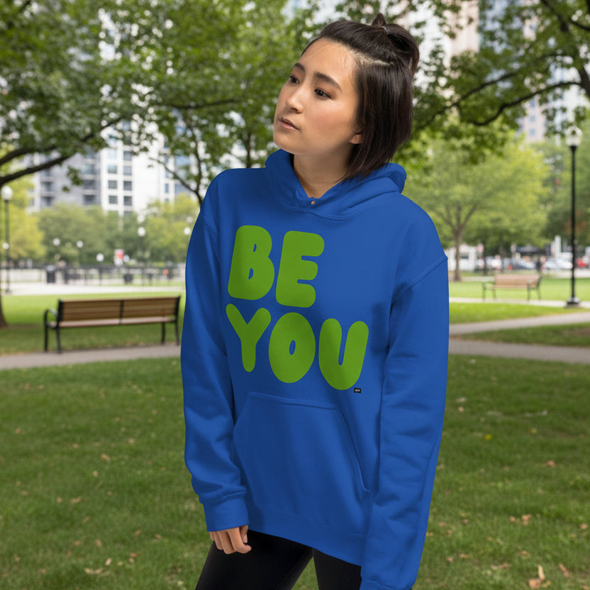 Be You in Blue and Green Unisex Hoodie - The APWT Gift Shop
