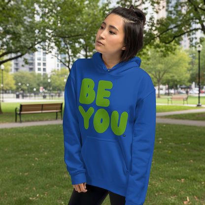 Be You in Blue and Green Unisex Hoodie - The APWT Gift Shop