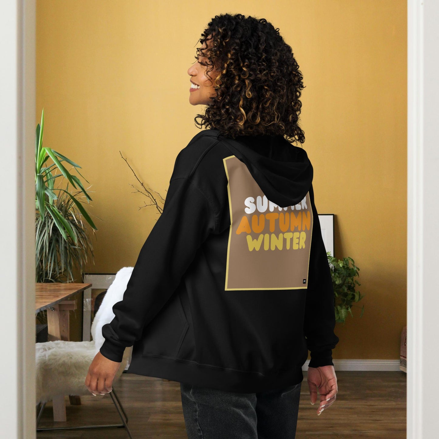 Autumn in Brown Unisex Zip-Up Hoodie - Available in Assorted Colors