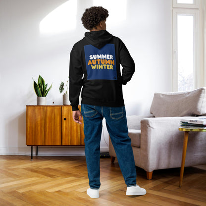 Autumn in Blue Unisex Zip-Up Hoodie - Available in Assorted Colors