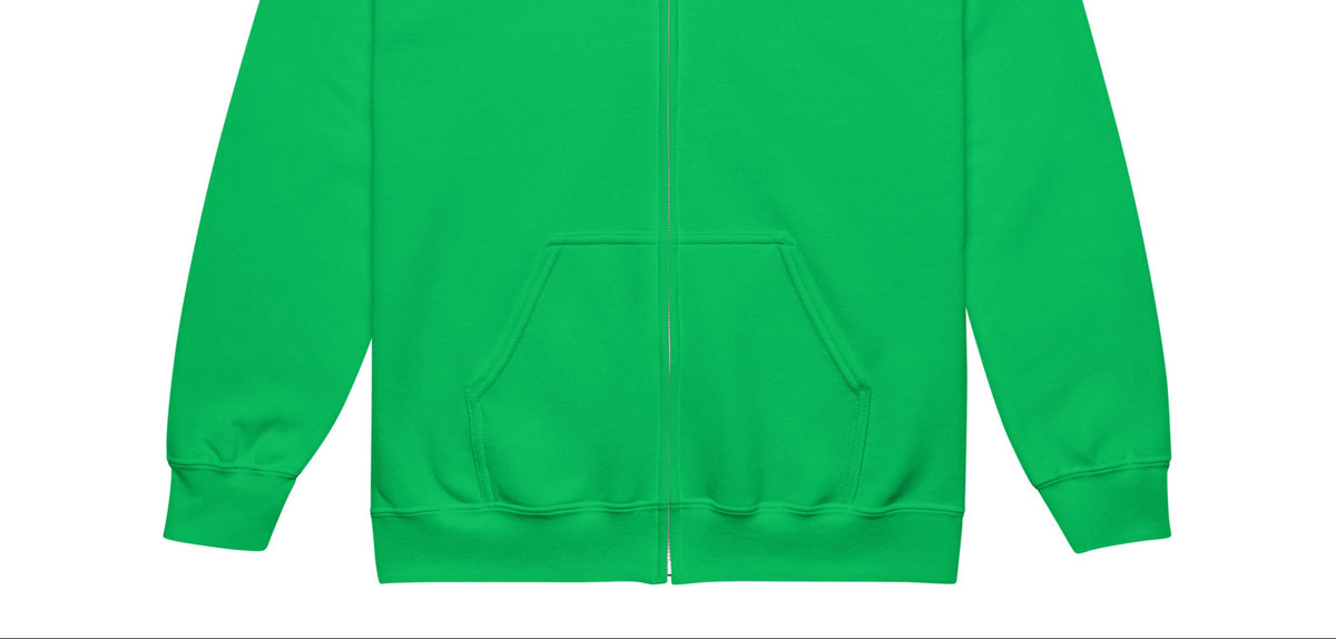 A Community in Green Grass Unisex Zip-Up Hoodie