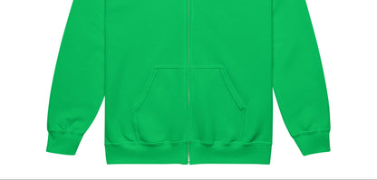 A Community in Green Grass Unisex Zip-Up Hoodie