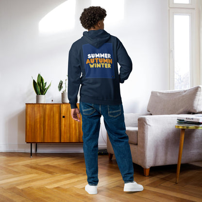 Autumn in Blue Unisex Zip-Up Hoodie - Available in Assorted Colors