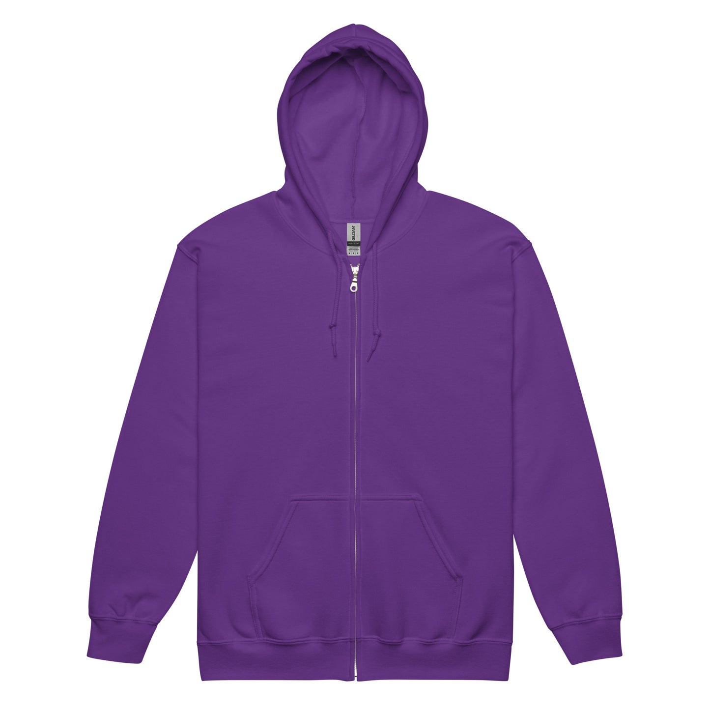 The front of The Bridal Party Unisex Zip-Up Hoodie in Purple