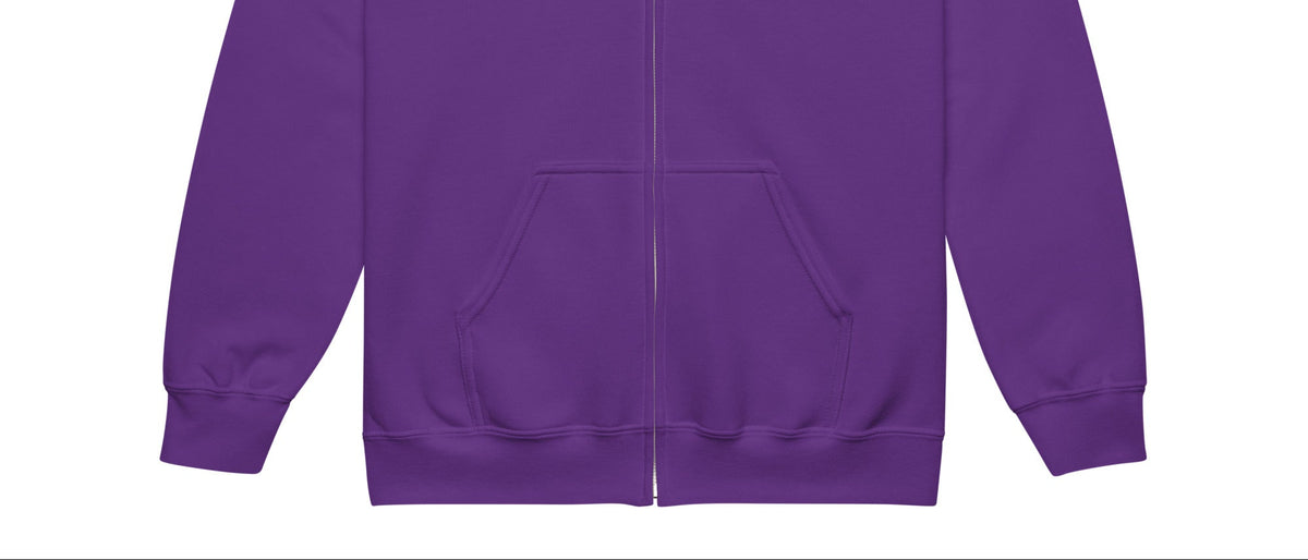 A Community in Purple Flowers Unisex Zip-Up Hoodie