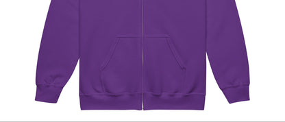 A Community in Purple Flowers Unisex Zip-Up Hoodie