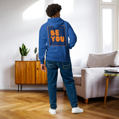 Be You in Blue and Orange Unisex Zip-Up Hoodie - Available in Assorted Colors