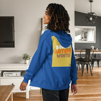 Autumn in Yellow Unisex Zip-Up Hoodie - Available in Assorted Colors