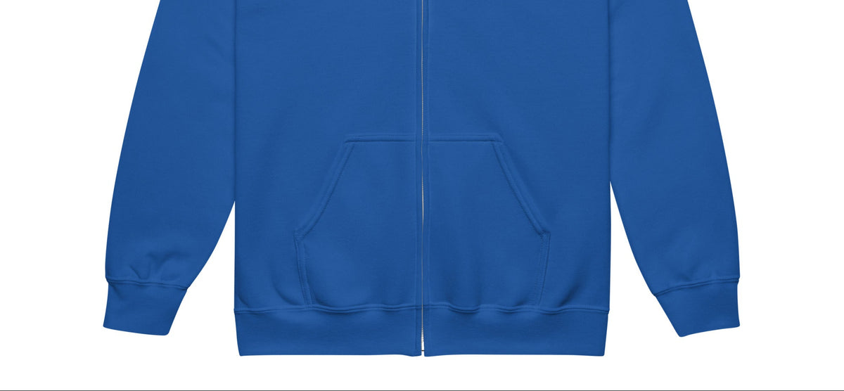 A Community in Ocean Blue Unisex Zip-Up Hoodie