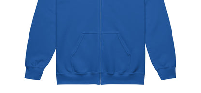 A Community in Ocean Blue Unisex Zip-Up Hoodie