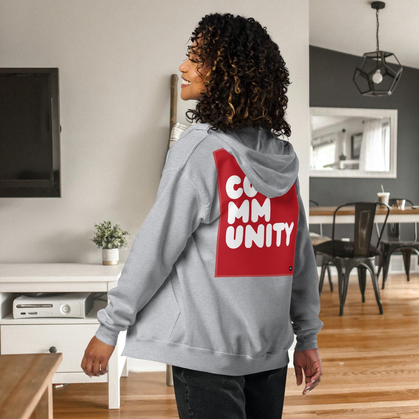 A Community in Crimson Unisex Zip-Up Hoodie - Available in Assorted Colors
