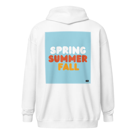 A Season in Blue Unisex Zip-Up Hoodie - The APWT Gift Shop
