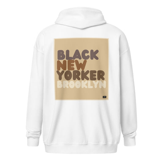 The Black New Yorker Brooklyn Unisex Zip-Up Hoodie - The APWT Gift Shop
